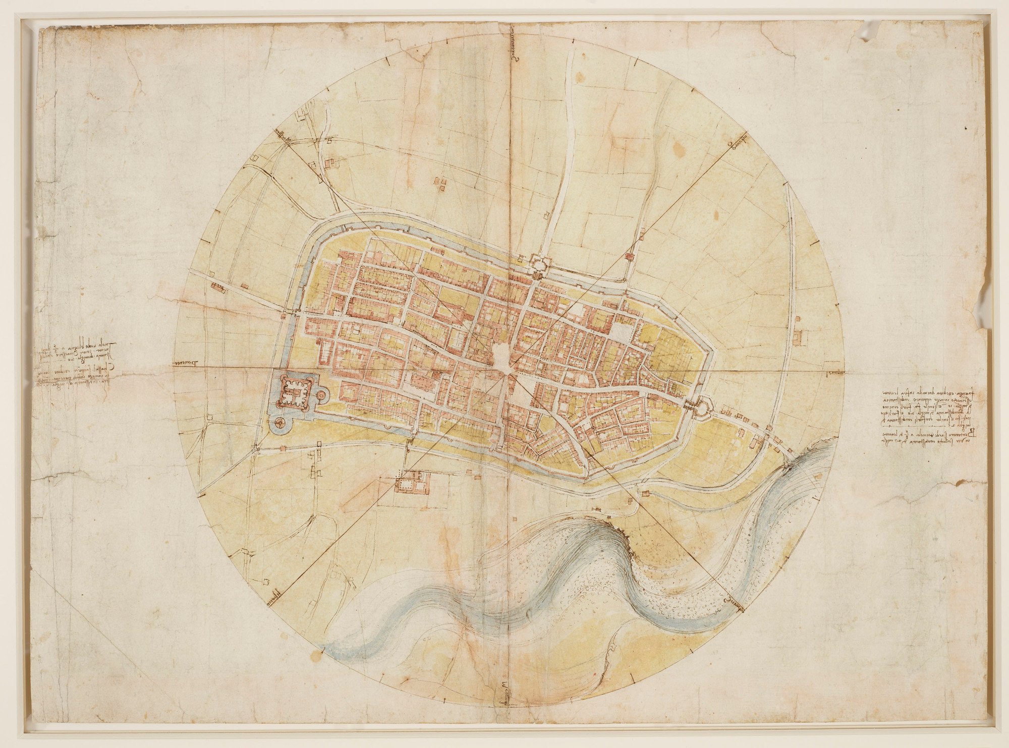 Map of Imola by Leonardo da Vinci